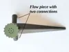 Flow piece with two connections
