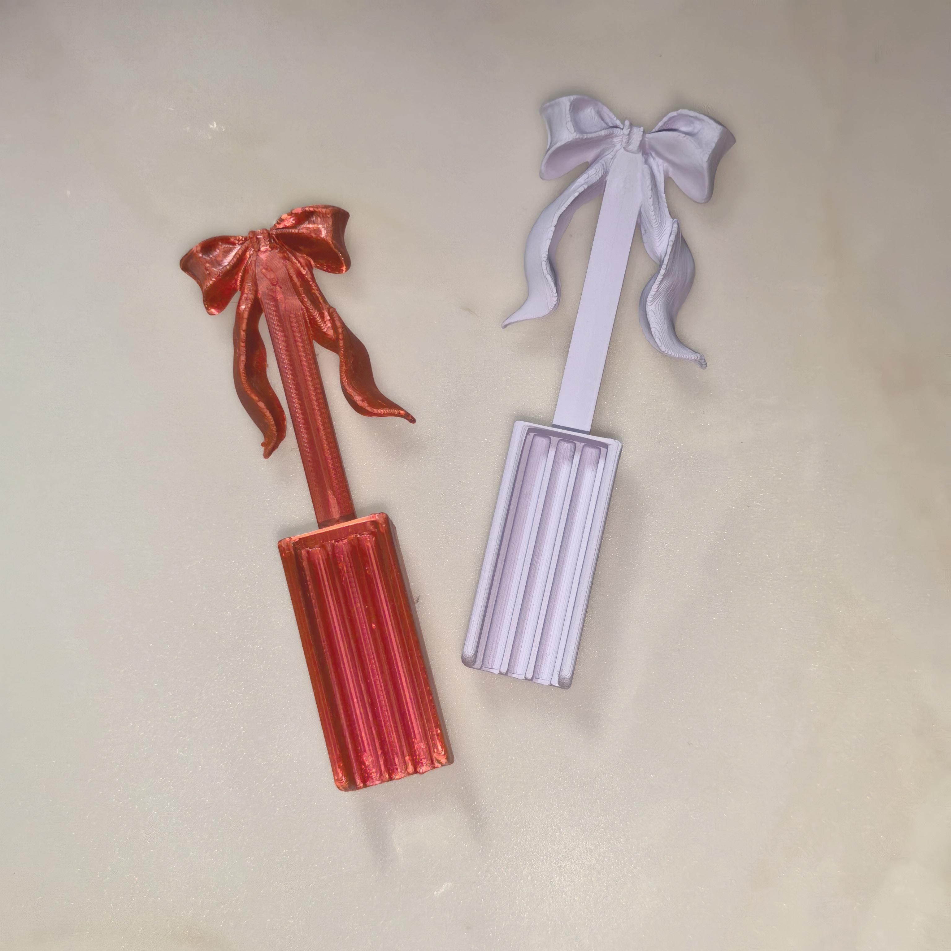 Miniatura 1 do modelo 3D 3道蝴蝶结手柄迷你豆铲收纳组合 可直入药瓶 带阻隔条不易掉豆