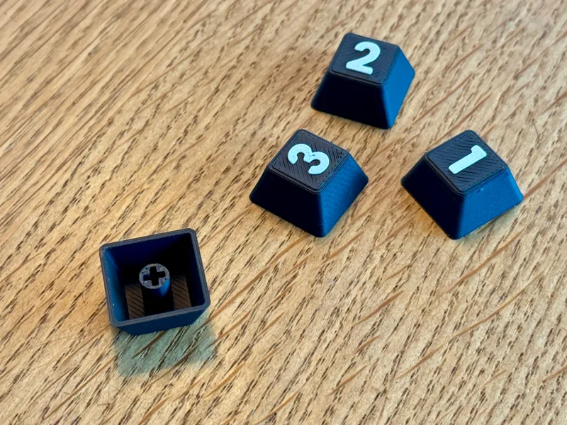 Cherry MX Keycaps (1, 2, 3 + Blank)