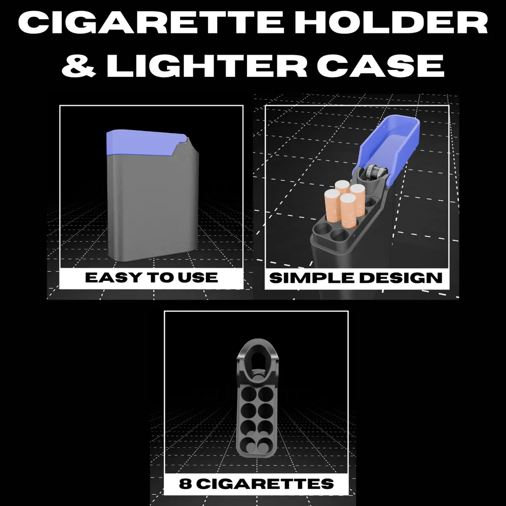 Cigarette Holder & Lighter Case - Free 3D Print Model - MakerWorld