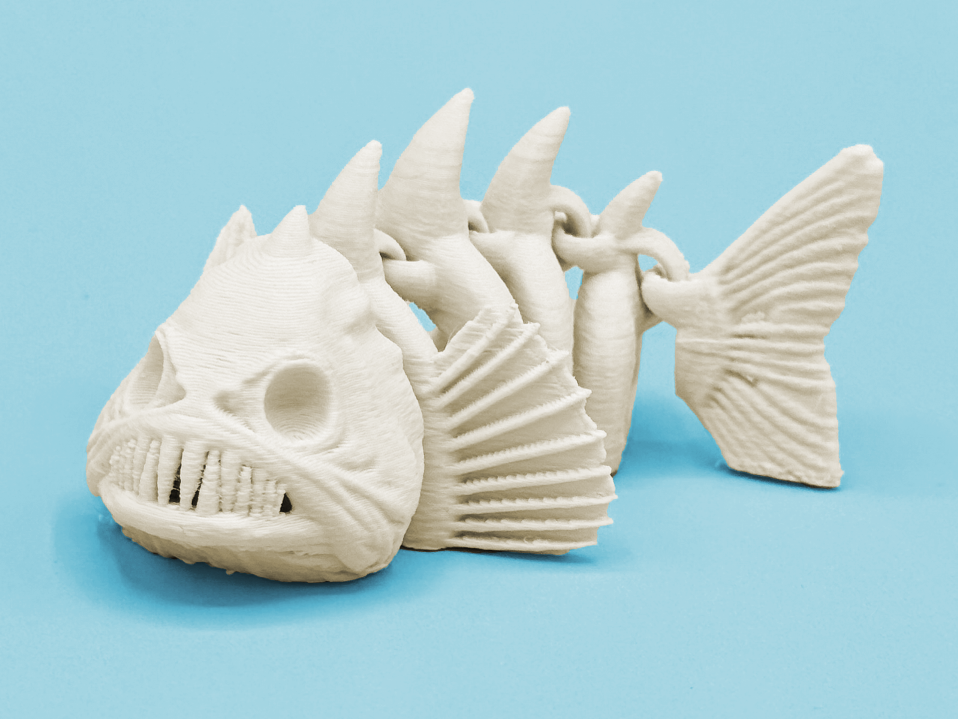 Articulated skeleton fish