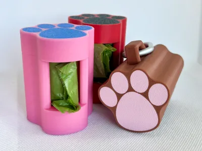 Paw Print Dog Bag Dispenser Holder