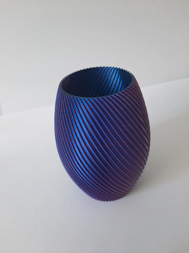 Oval Spiral Vase