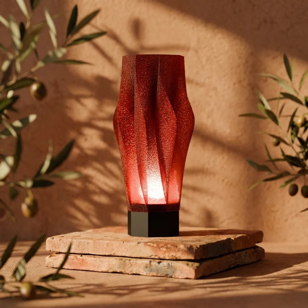 Elegant Finned Lamp. Bambu Lamp Kit. MH001 - Free 3D Print Model