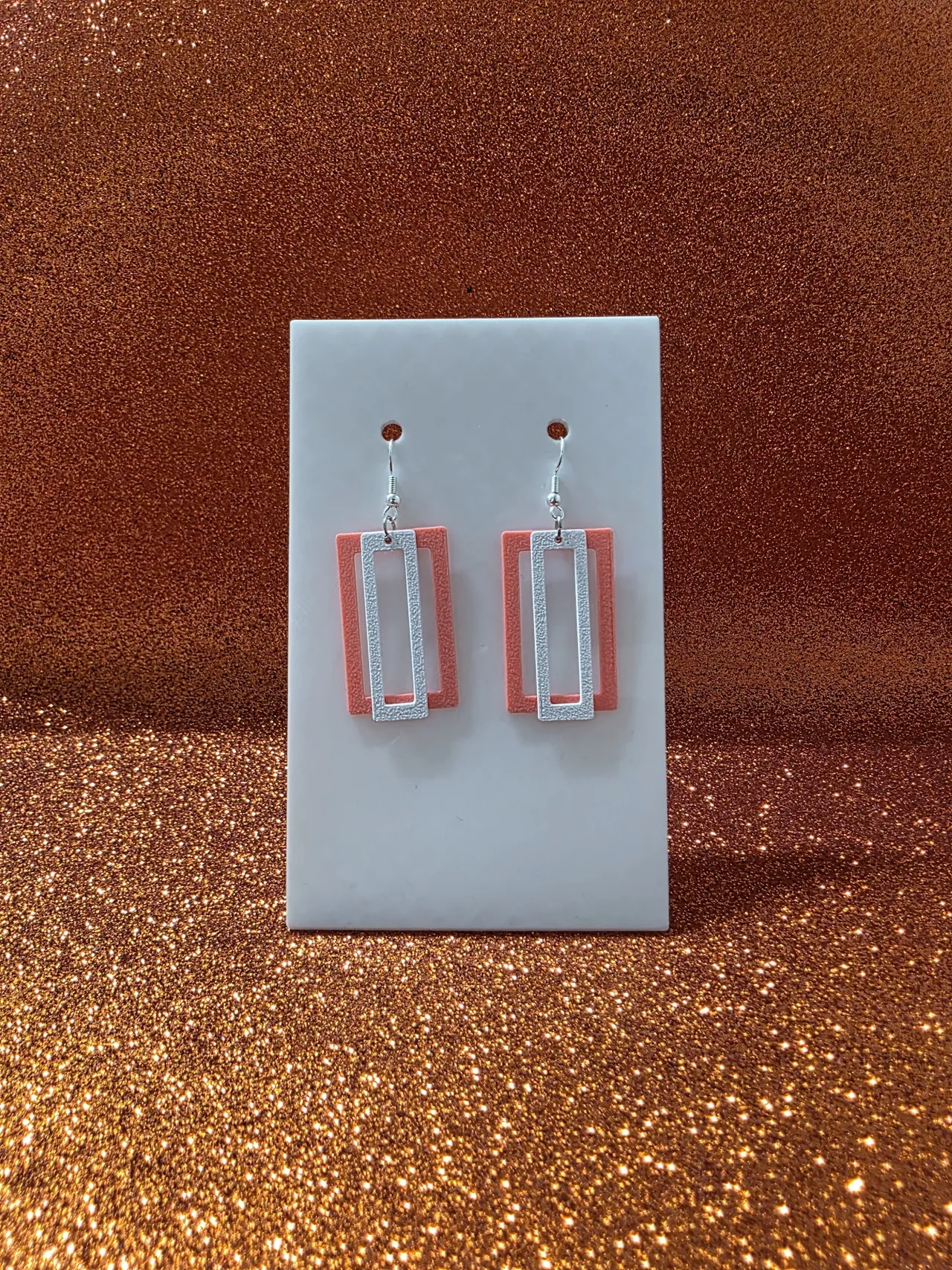 Geometric shapes earrings view 2
