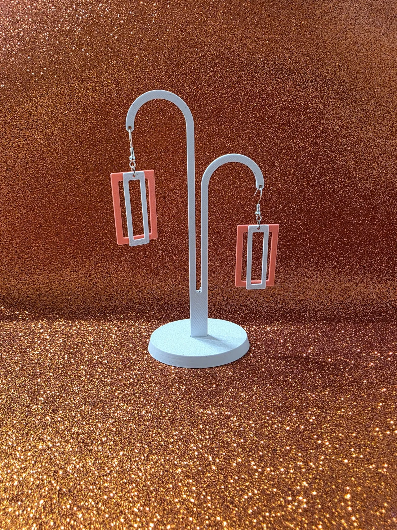 Geometric shapes earrings view 3