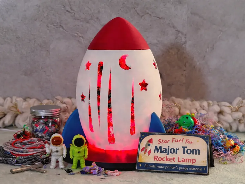 Major Tom Rocket Lamp