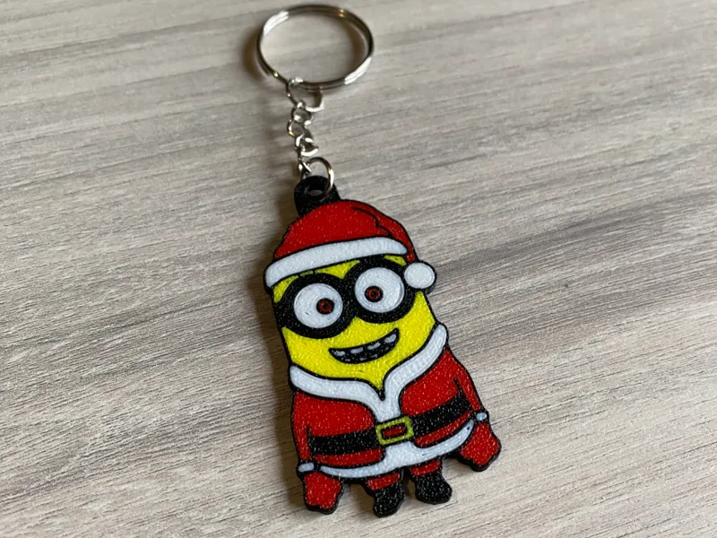 Christmas Minion Keychain