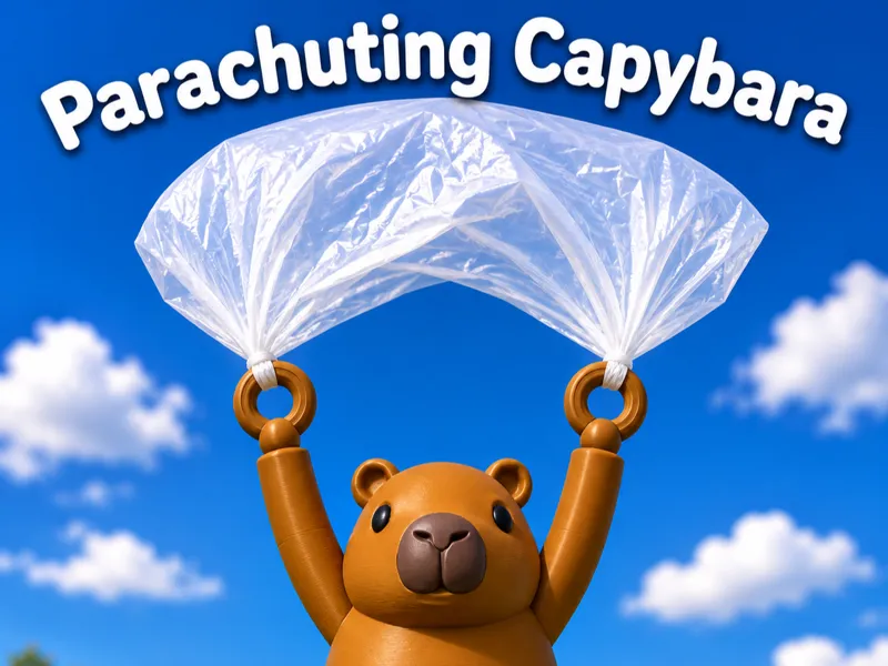 Parachuting Capybara