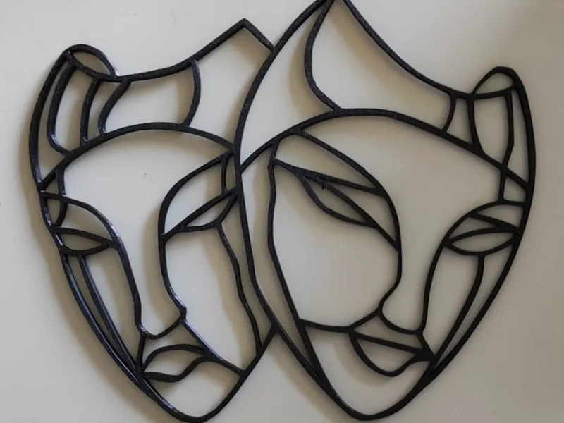 Theater Masken - Wandbild