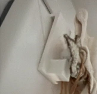 PVC window curtain rod support 