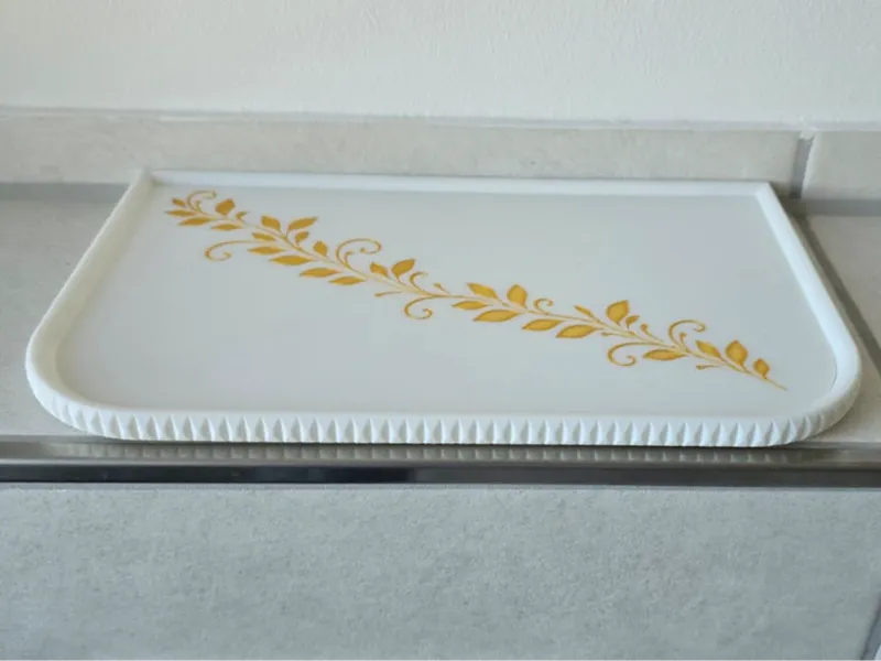 Decorative Tray mit Botanical Pattern, Key Tray