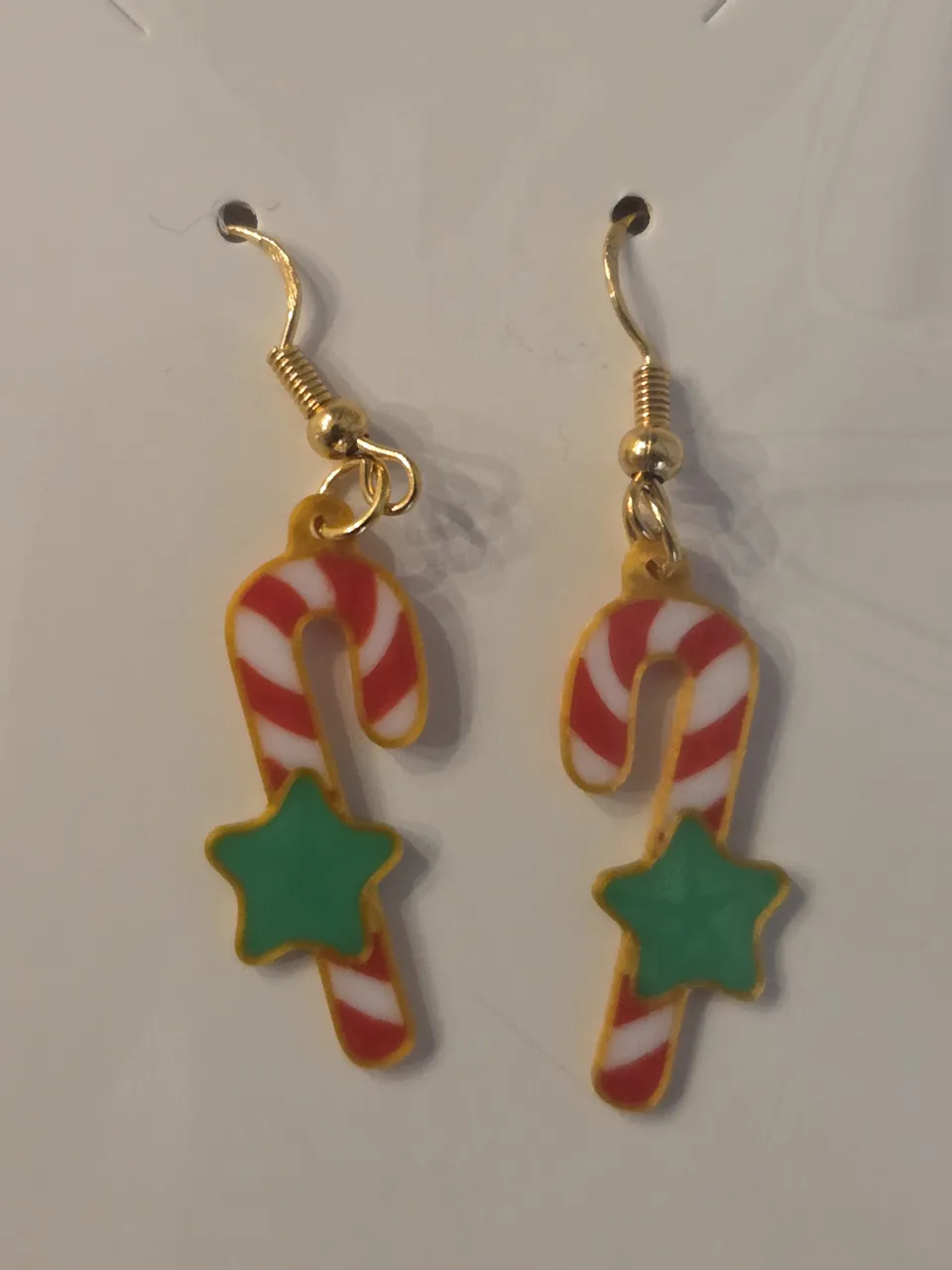 Candy Cane Star Earrings, with 67 Optional view 3