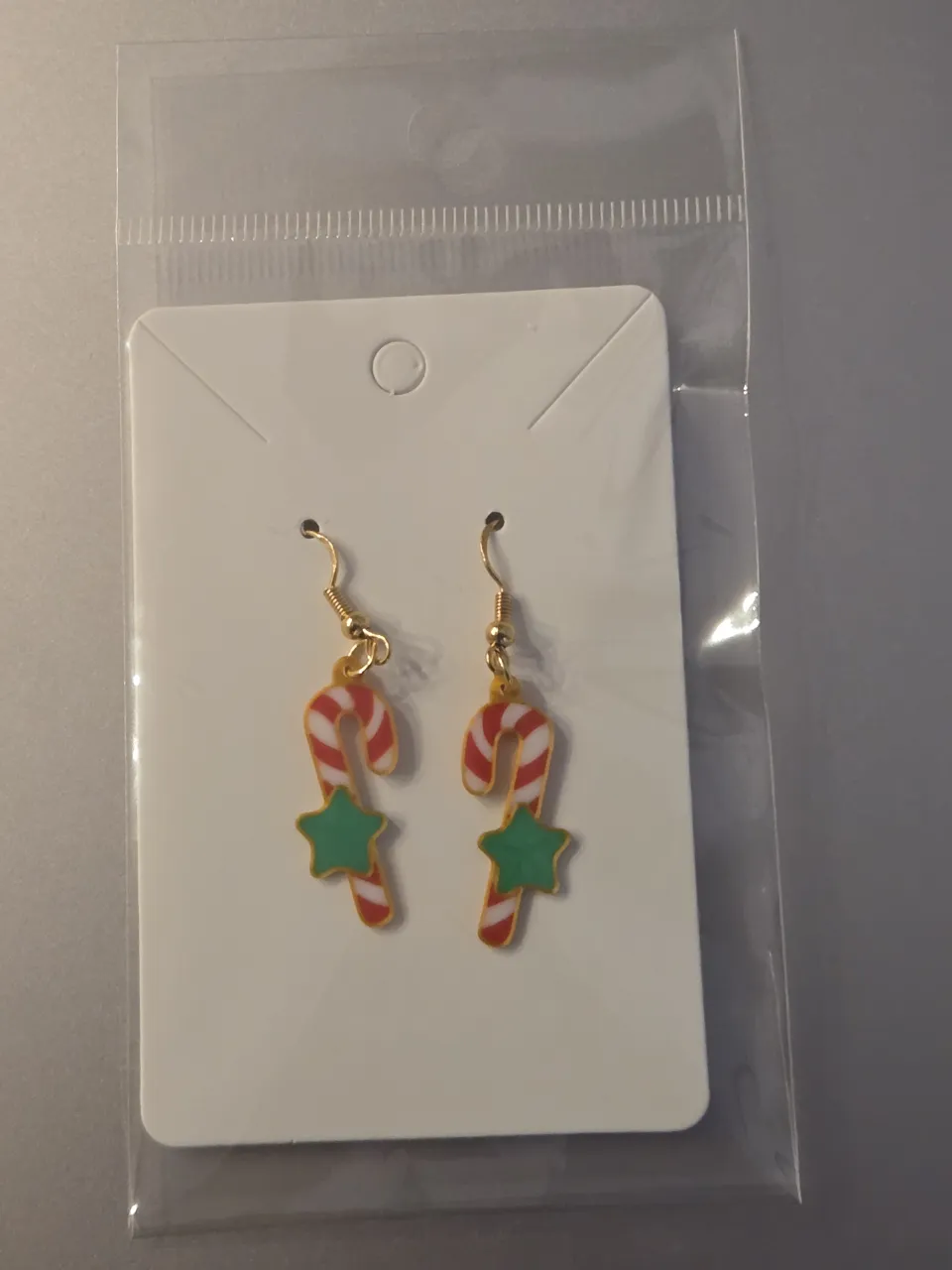 Candy Cane Star Earrings, with 67 Optional view 4