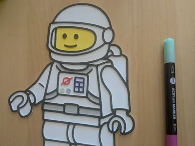 Astronaut coloring plate
