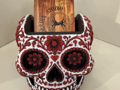 Skull candy card holder