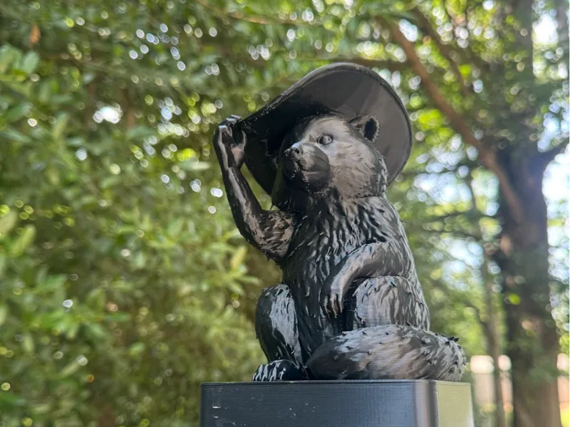 Raccoon Tipping Cowboy Hat Post Topper Finial