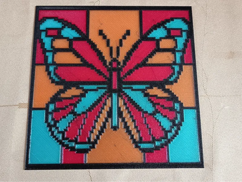 Large butterfly - stained glass