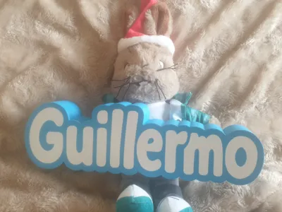 light box with Guillermo's name