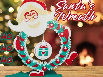 Christmas Santa Wreath Ornament Decoration Hanger