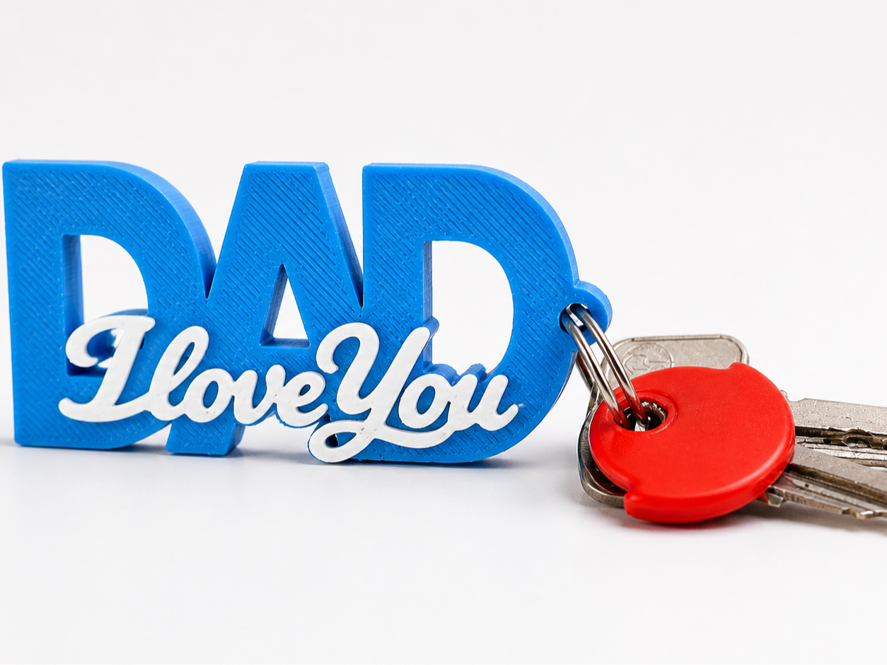 DAD I Love You Keychain – 3D Printable Gift