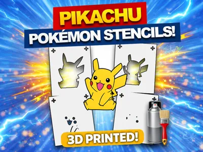 Pikachu 4-Layer Stencil – Pokémon Paint Art