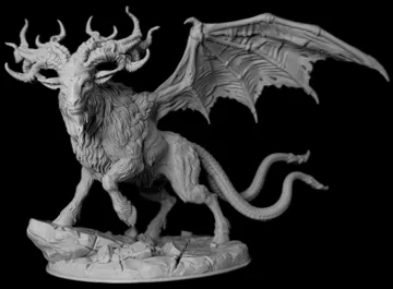 Modelo para impresión 3D: The Horned King — vista de referencia 3