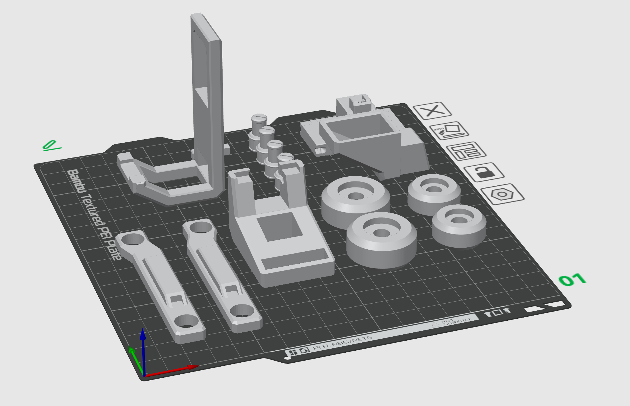 Miniatura 3 do modelo 3D 「磐石Ⅰ型」矿物运输工程小车|极少支撑 | 车轮可动
