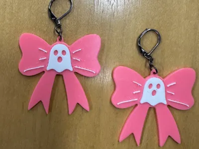 Spooky Ghost Bow Earrings -Free Commercial License