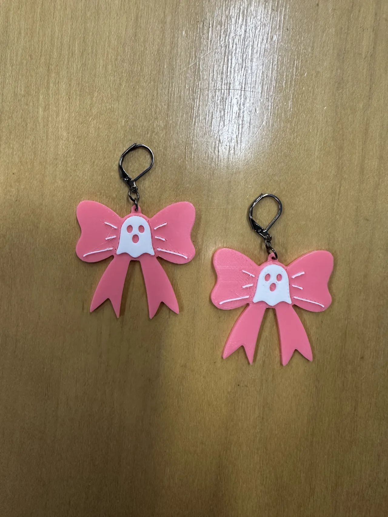 Spooky Ghost Bow Earrings -Free Commercial License view 2