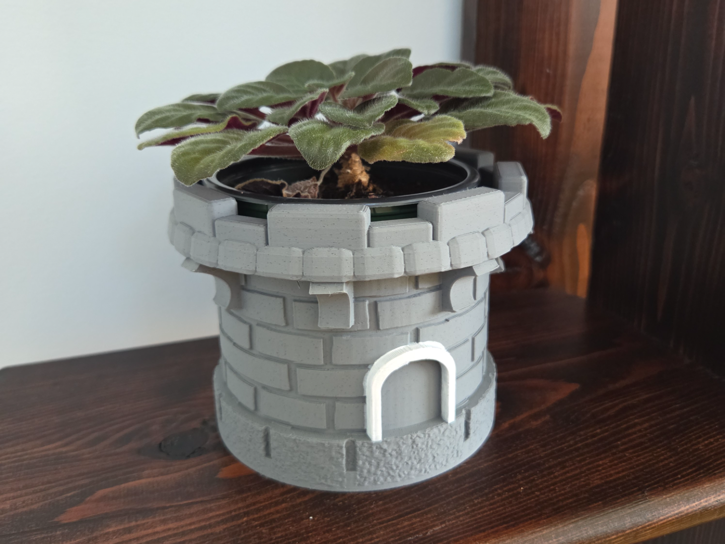 Plant Pot Castle Tower Cachepot