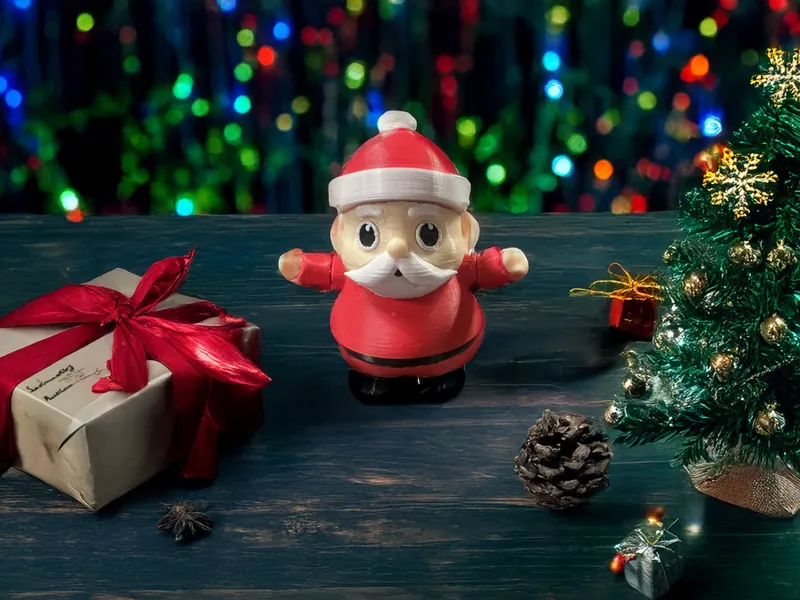 Santa claus in 3 shapes