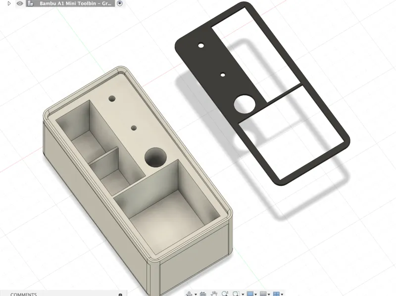 Bambu A1 mini Tool bin for Gridfinity 1x2
