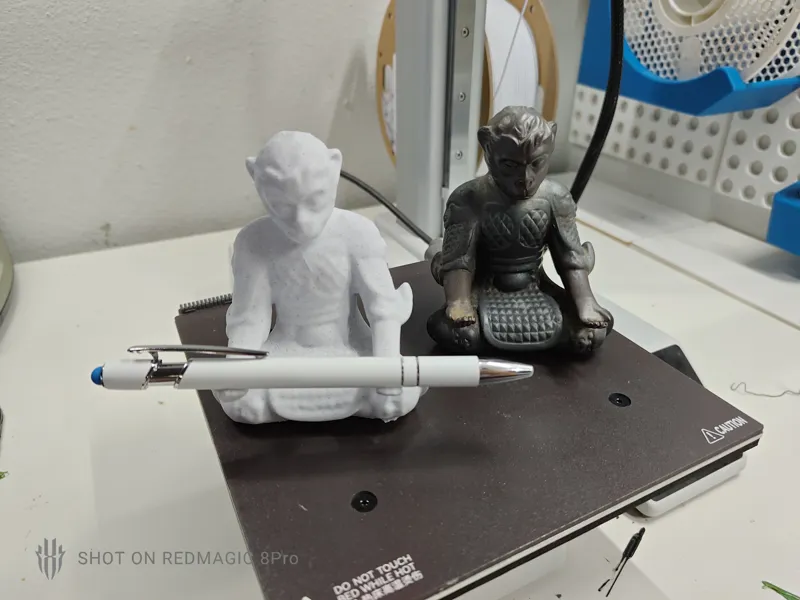 Meditating Samurai Monkey Pen Holder - SCAN