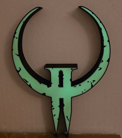 Quake II Logo Wall Lamp | Glow-in-the-Dark