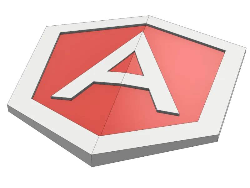 Angular Logo on the wall