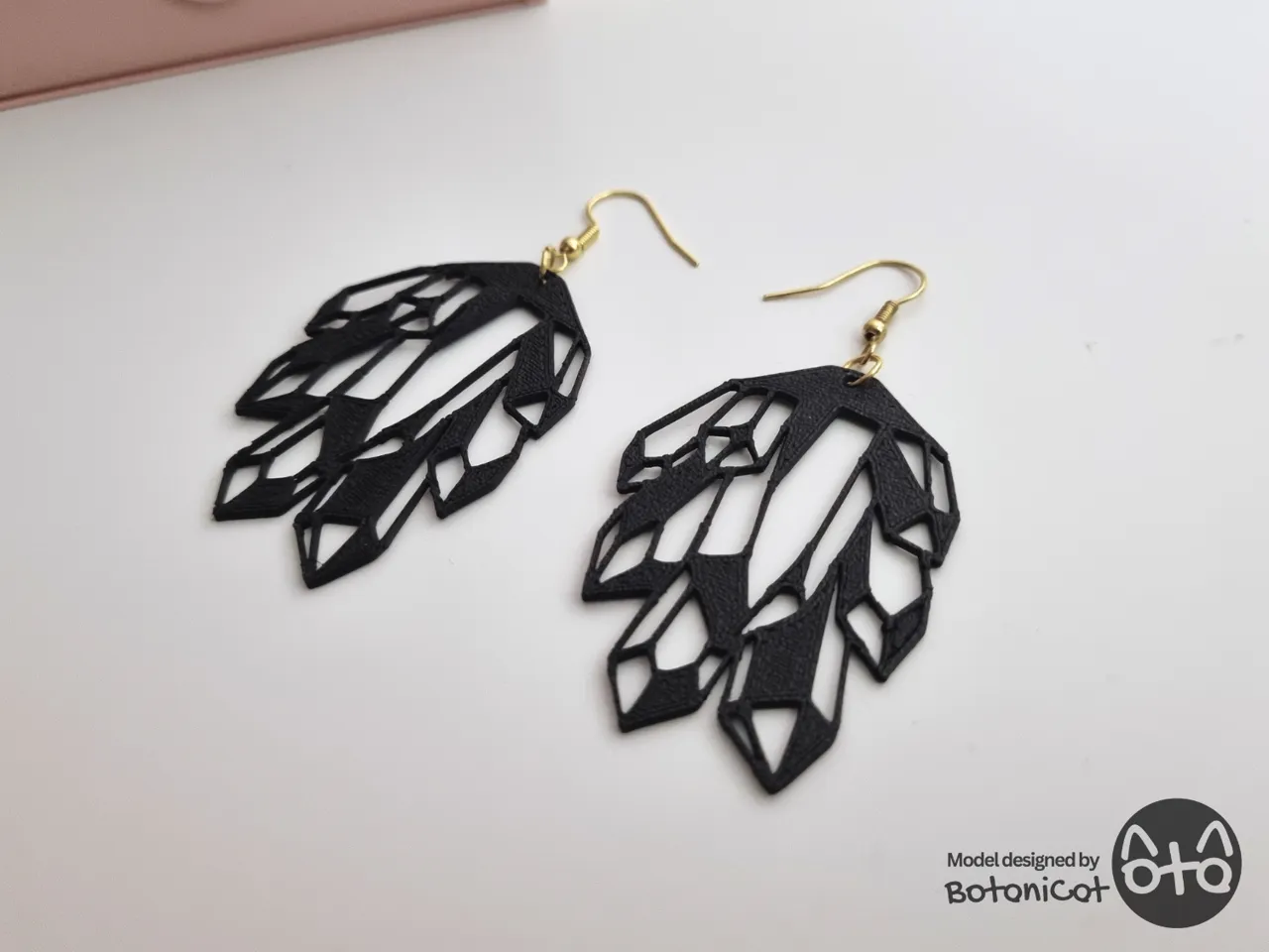 Geometric Crystal Earring / Necklace Pendant view 2