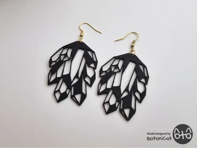 Geometric Crystal Earring / Necklace Pendant