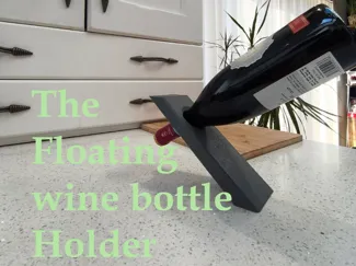 Levitating wine bottle holder  