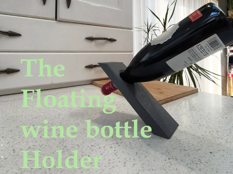 Levitating wine bottle holder  