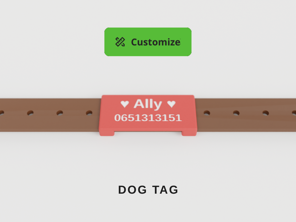 Parametric dog tag - rounded edges