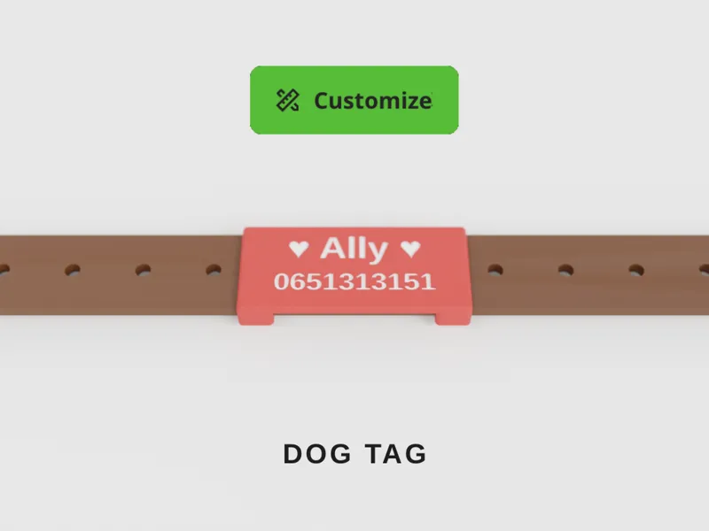 Parametric dog tag - rounded edges