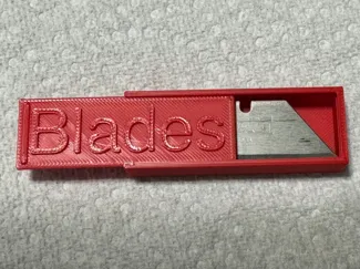 Utility Knife Blade Box with Sliding Lid