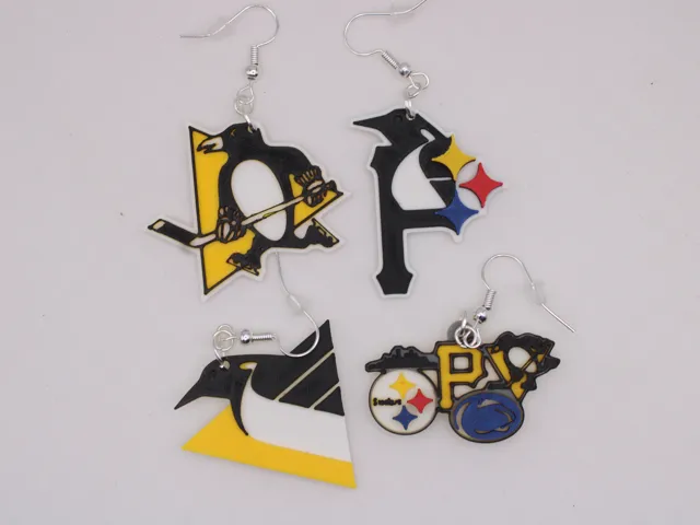 Pittsburg Penguin Earrings