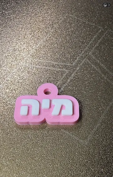 Llavero: Hebrew Bag Tag Name — vista de referencia 3