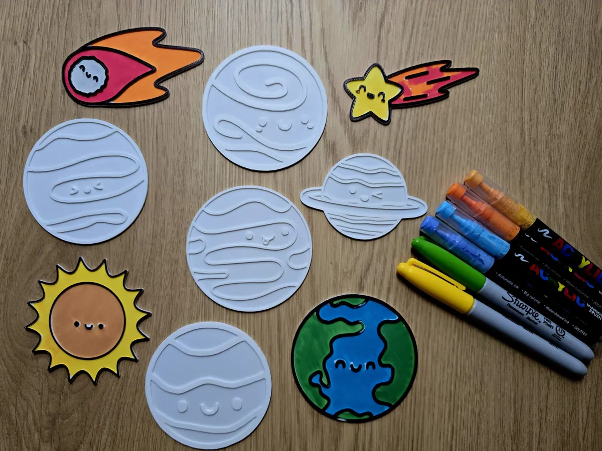 Kit DIY à colorier planètes et étoiles