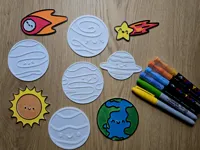 Kit DIY à colorier planètes et étoiles — photo 1