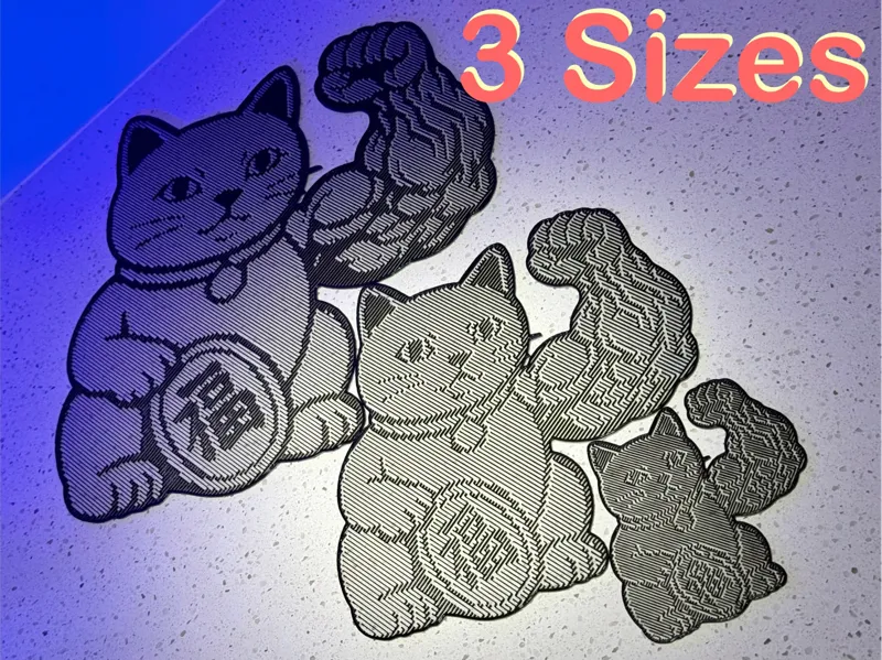 Holographic Effect Beckoning Cat (maneki-neko)