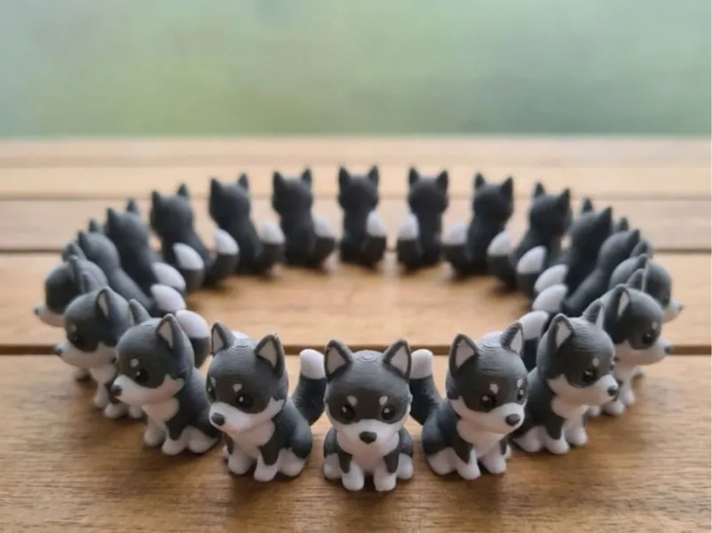 husky - malamute keychain