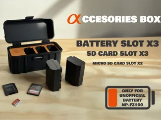 Sony accessories box for FZ-100 baterry and SD